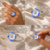 Artisan Meadow Blue white Floral Ring